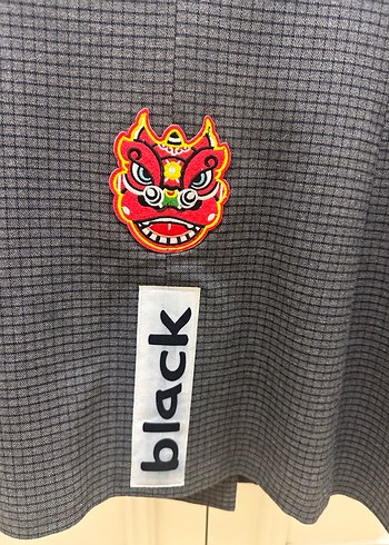 Gri Ekose Düğmeli Kadın Blazer Ceket - Görsel 6