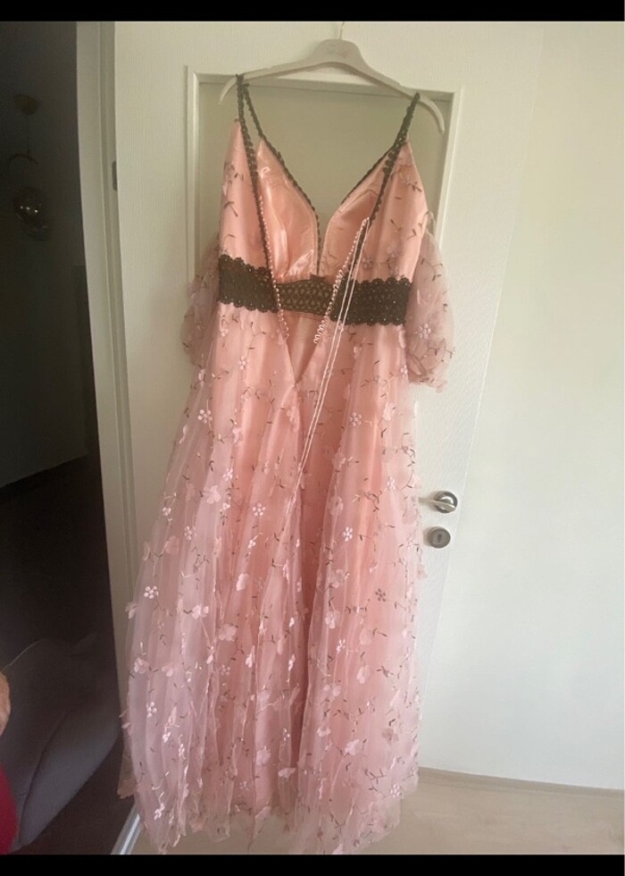 Pudra rengi 3 boyutlu abiye - Görsel 2