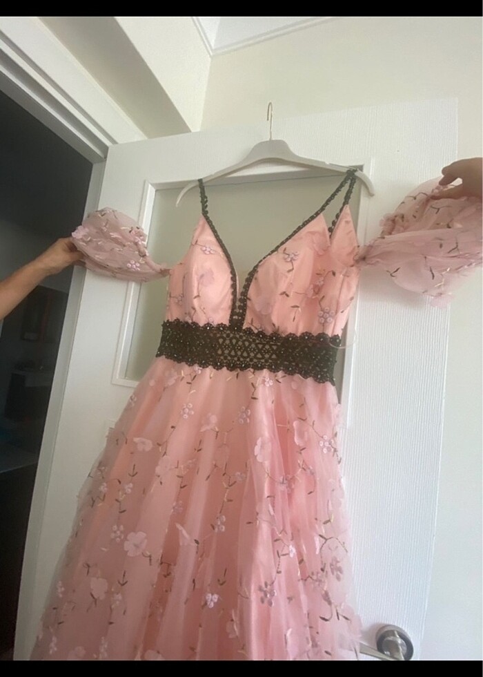 Pudra rengi 3 boyutlu abiye - Görsel 3