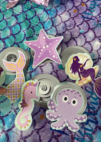 Pastel Renkli Deniz Kızı Balon Süsleme - Görsel 7