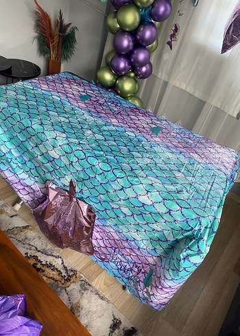 Pastel Renkli Deniz Kızı Balon Süsleme - Görsel 5