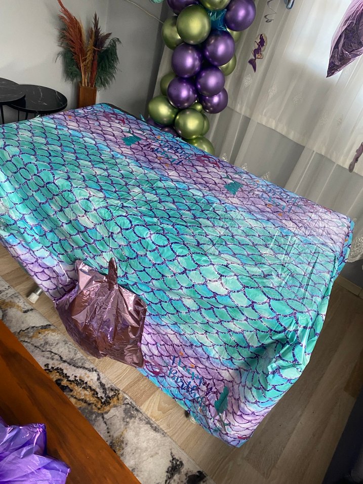 Pastel Renkli Deniz Kızı Balon Süsleme - Görsel 5