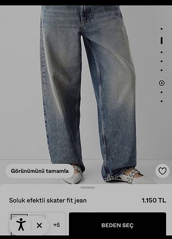 32 Beden lacivert Renk Baggy 