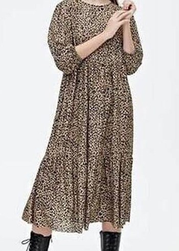 Pull and Bear Leopar Desenli Elbise
