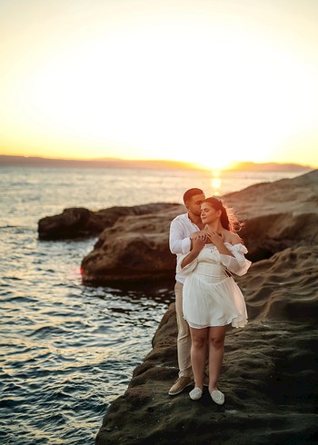 Beyaz Transparan Midi Uzun Kollu  Elbise - Görsel 3