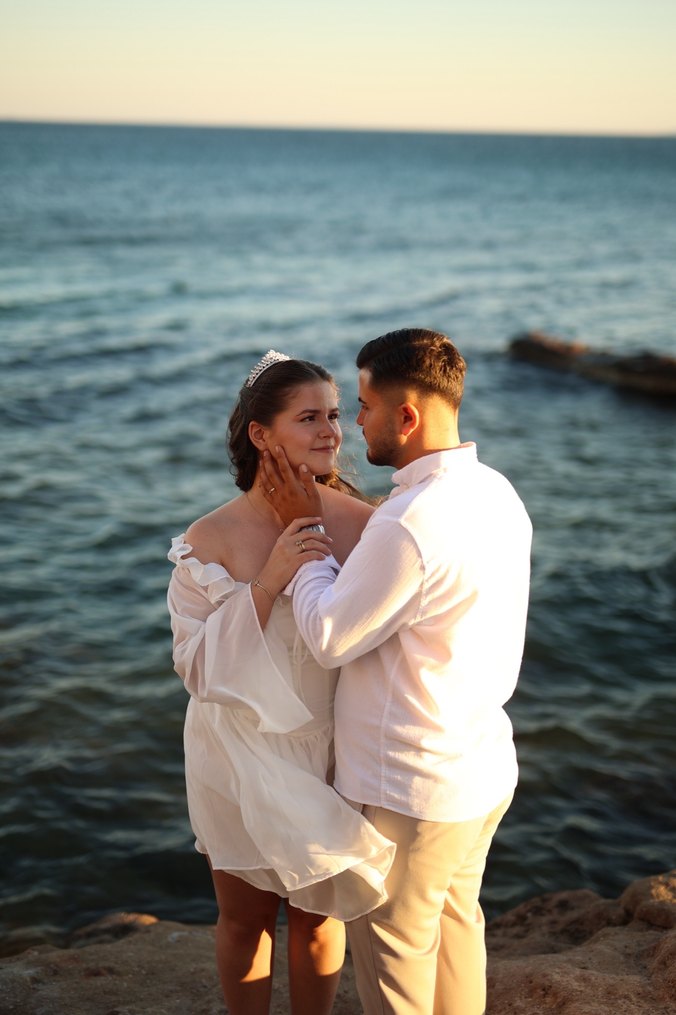 Beyaz Transparan Midi Uzun Kollu  Elbise - Görsel 5