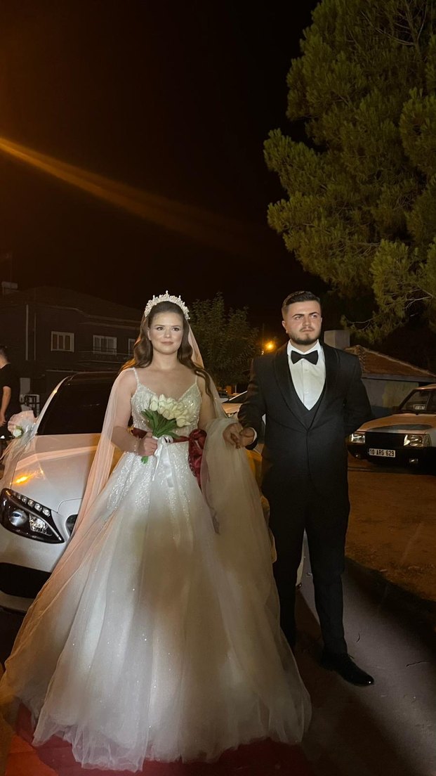 Askılı Beyaz A Kesim Uzun Gelinlik - Görsel 2