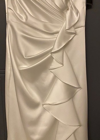 Beyaz Straplez Denizkızı Gelinlik Nikah - Görsel 5