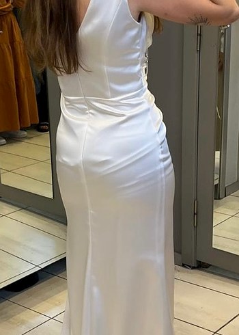 Beyaz Straplez Denizkızı Gelinlik Nikah - Görsel 3