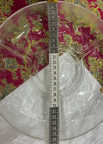 Bölmeli Şeffaf Cam Servis Tabağı - Görsel 3