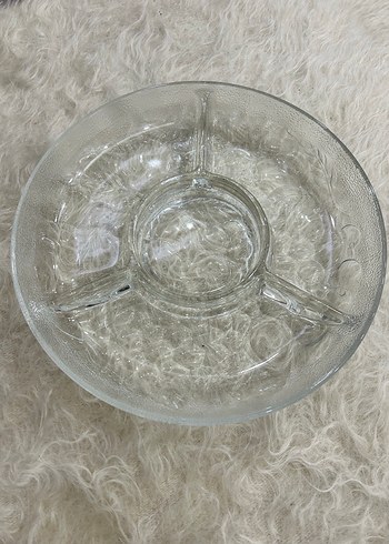 Bölmeli Şeffaf Cam Servis Tabağı - Görsel 2