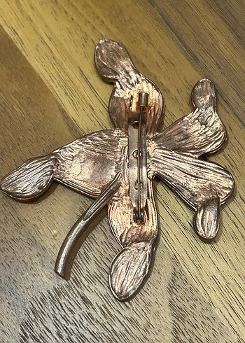 BAKIR Çiçek Desenli Broş - Görsel 3