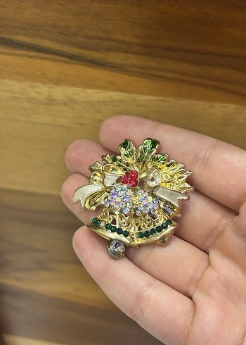 MİNELİ Payetli Vintage Broş - Görsel 4