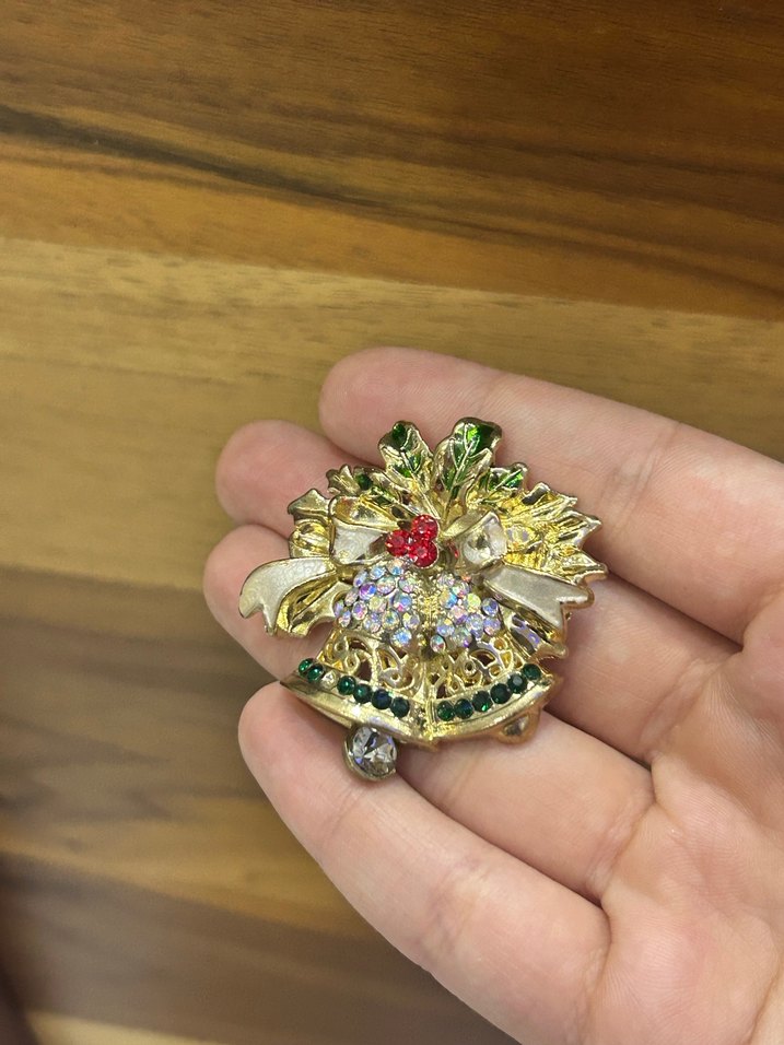 MİNELİ Payetli Vintage Broş - Görsel 4