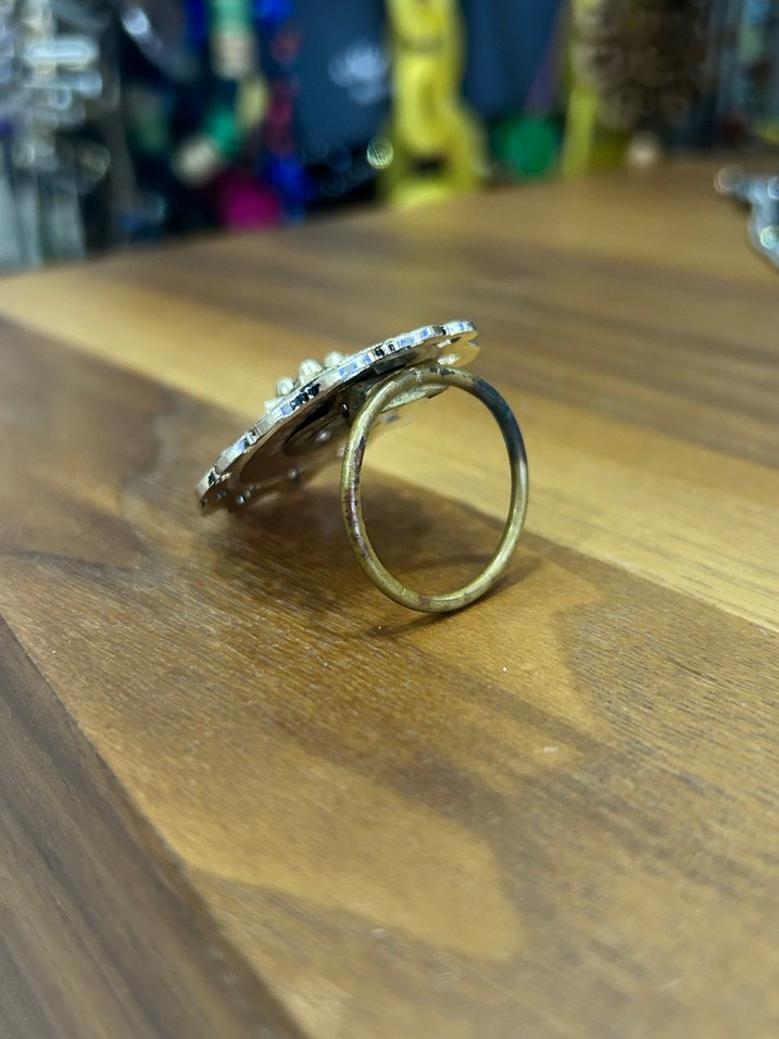 Çiçek Motifli ANTİKA Broş - Görsel 3