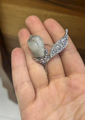 AYTAŞI BROŞ - Beyaz - Görsel 4