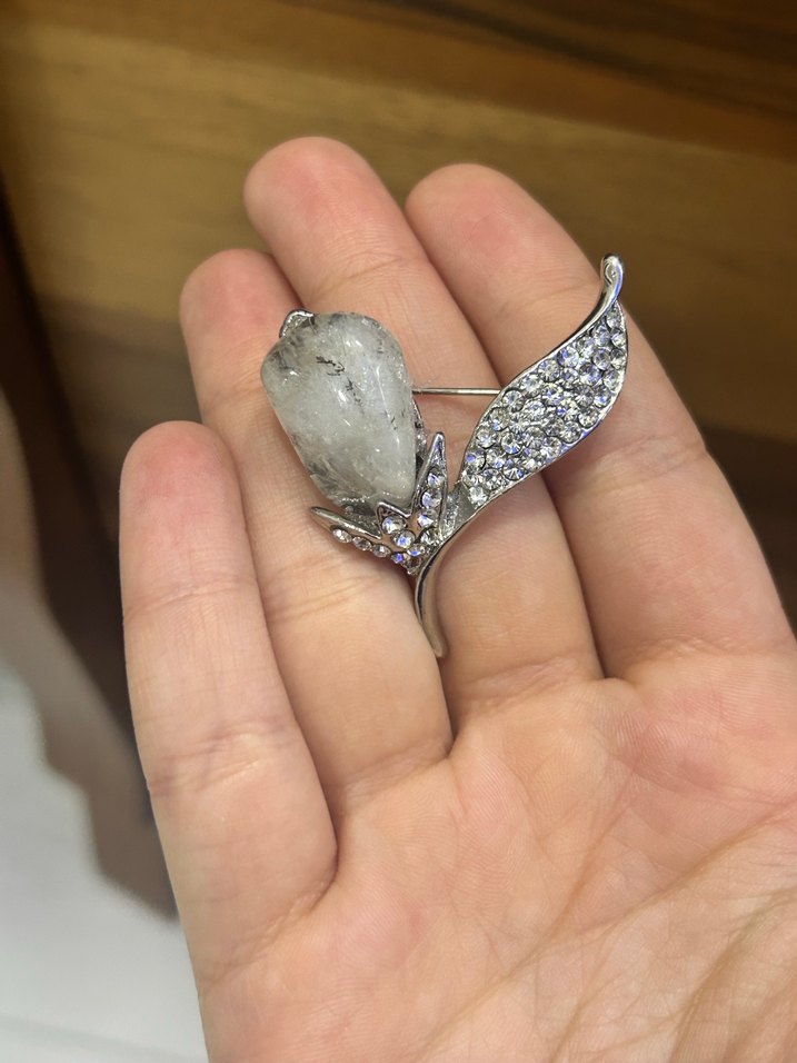 AYTAŞI BROŞ - Beyaz - Görsel 4