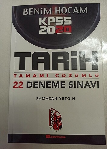 Benim Hocam Yayınları Tarih Deneme Kitabı
