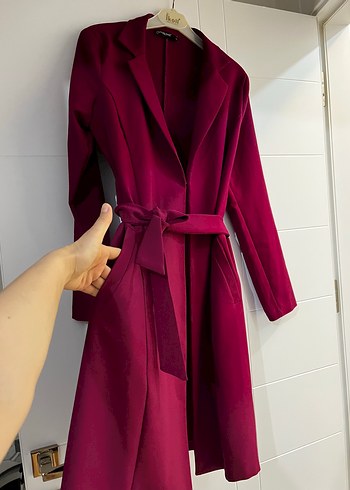 38 Beden pembe Renk Fuşya Klasik cepli ceket