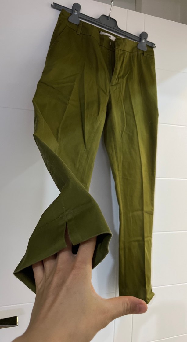 Regular Fit Kemerli Keten Pantolon - Görsel 2