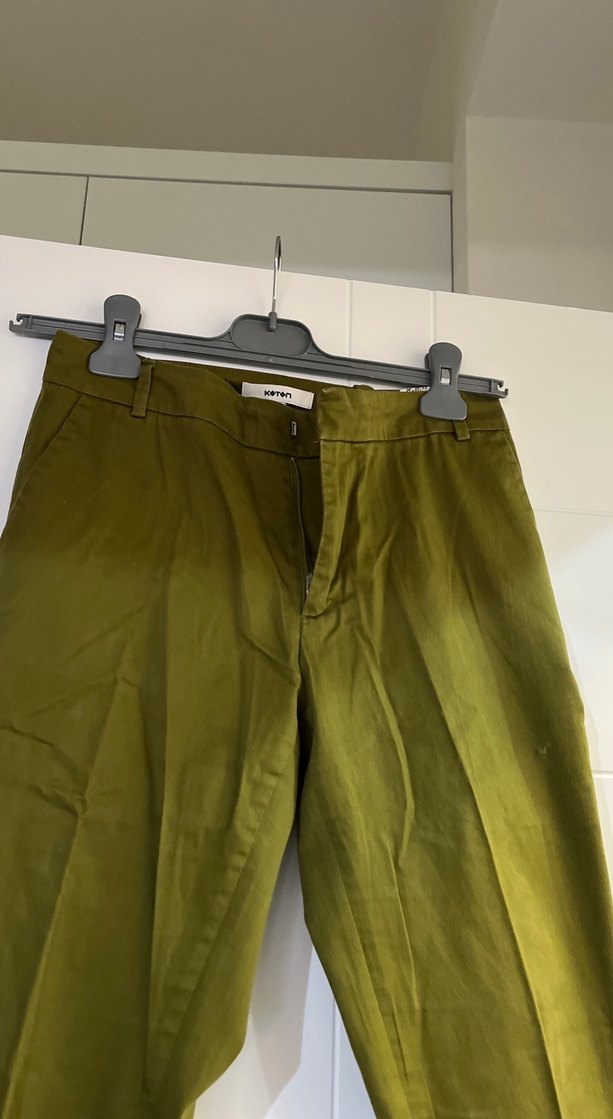 Regular Fit Kemerli Keten Pantolon - Görsel 3