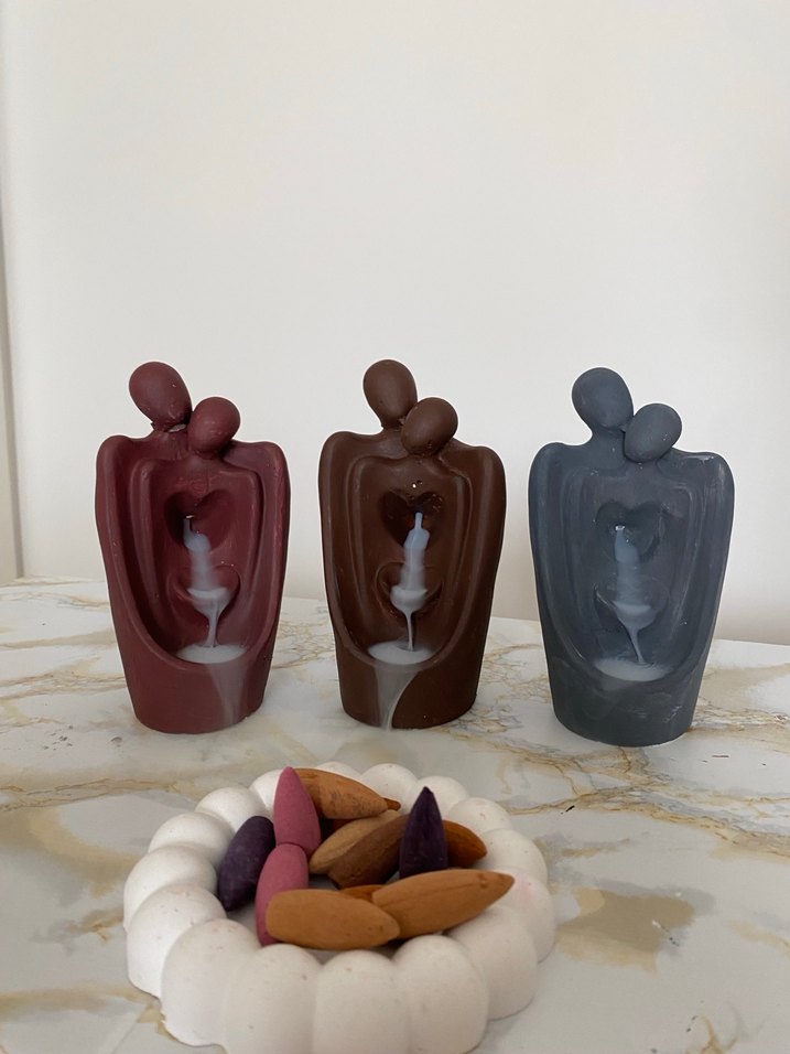 Sarılan sevgili tütsülük - Görsel 4