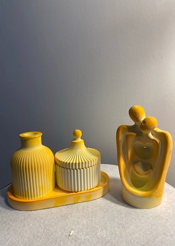 Sarı Dekoratif Biblo Seti - Görsel 2