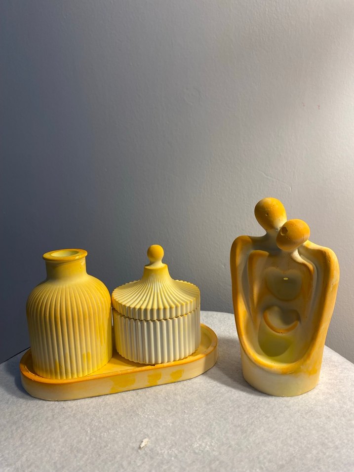 Sarı Dekoratif Biblo Seti - Görsel 3