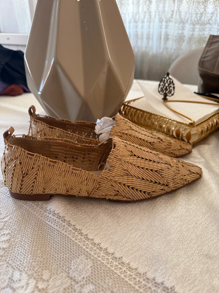 Bej Örgü Bohem Kadın Espadril - Görsel 2