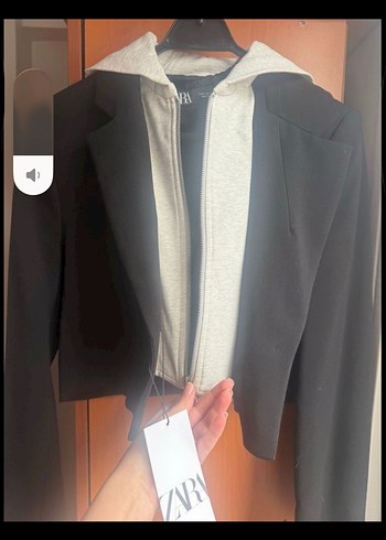 Zara blazer kapşonlu - Görsel 4