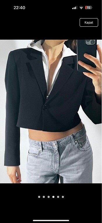 Zara blazer kapşonlu