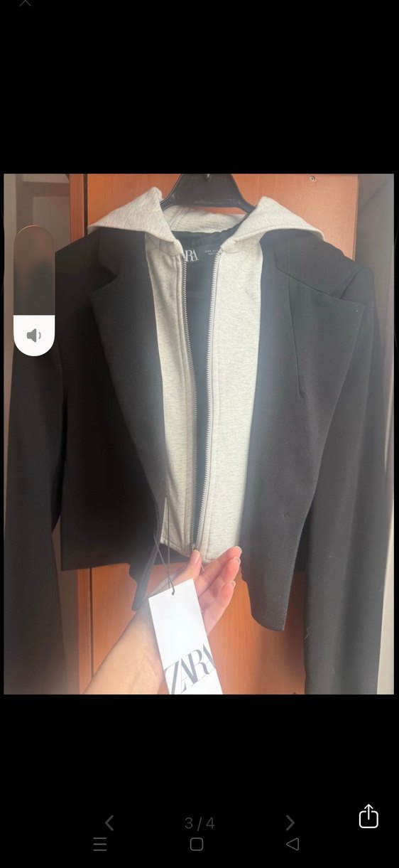 Zara blazer kapşonlu - Görsel 4