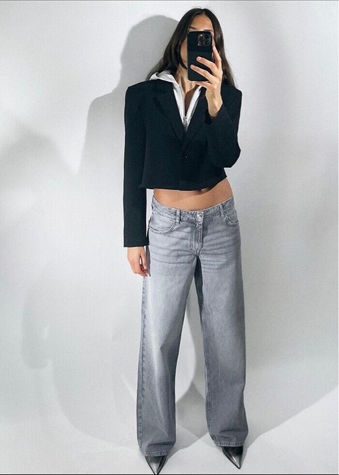 Zara blazer kapşonlu - Görsel 3