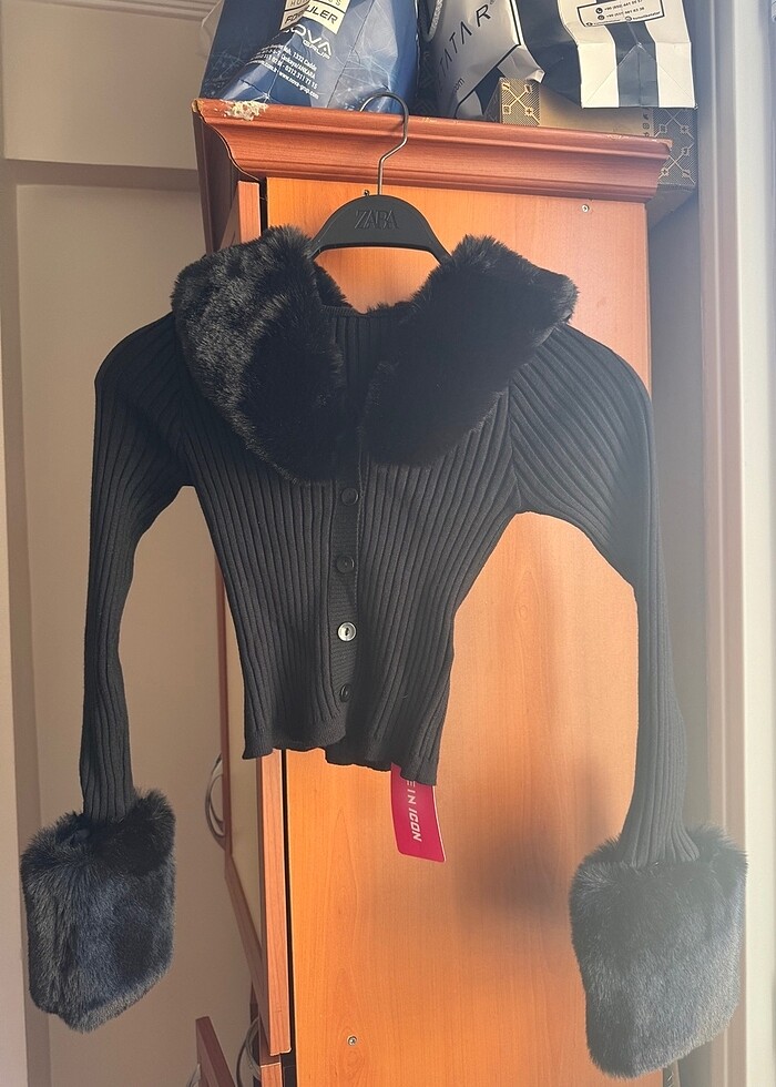 Kürklü hırka - Görsel 4