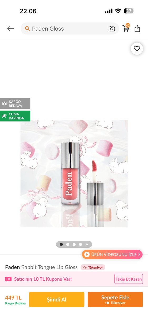 Pastel Pembe Likit gloss - Görsel 2