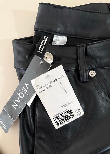 Siyah Deri  Kadın Pantolon - Görsel 8