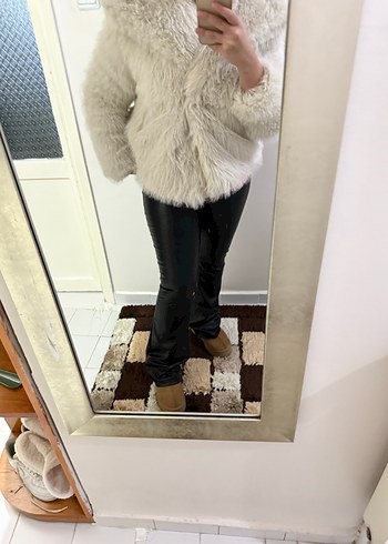 Siyah Deri  Kadın Pantolon - Görsel 14