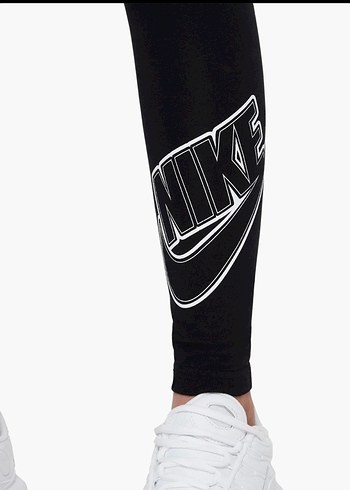 Nike Siyah Baskılı  Tayt - Görsel 4