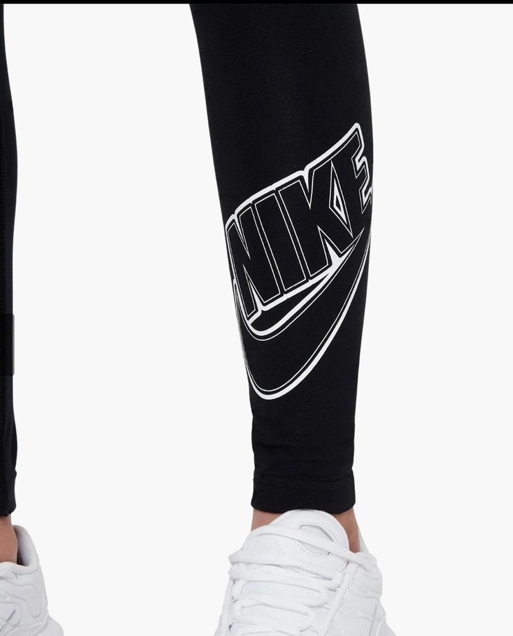 Nike Siyah Baskılı  Tayt - Görsel 4