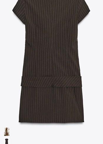 Kemer Detaylı Çizgili Kadın  Elbise - Görsel 2