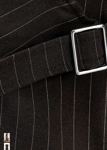 Kemer Detaylı Çizgili Kadın  Elbise - Görsel 5