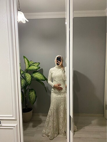 Tesettür nikah, bride , after balık elbise