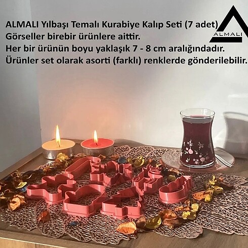Yılbaşı temalı kurabiye kalıbı seti (7li) - Görsel 2