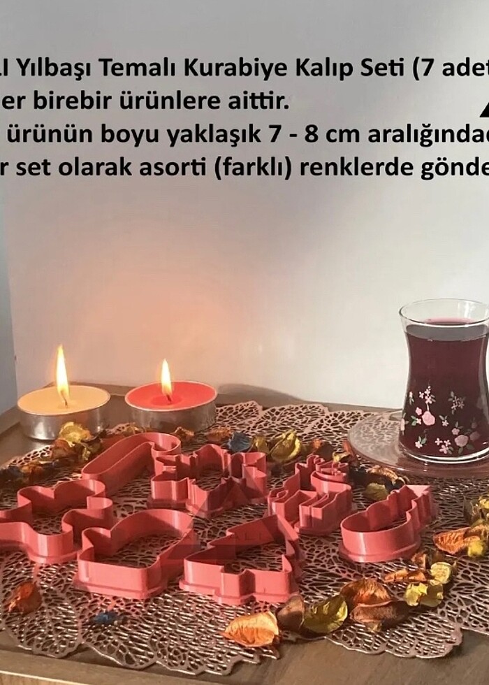 Yılbaşı temalı kurabiye kalıbı seti (7li) - Görsel 2