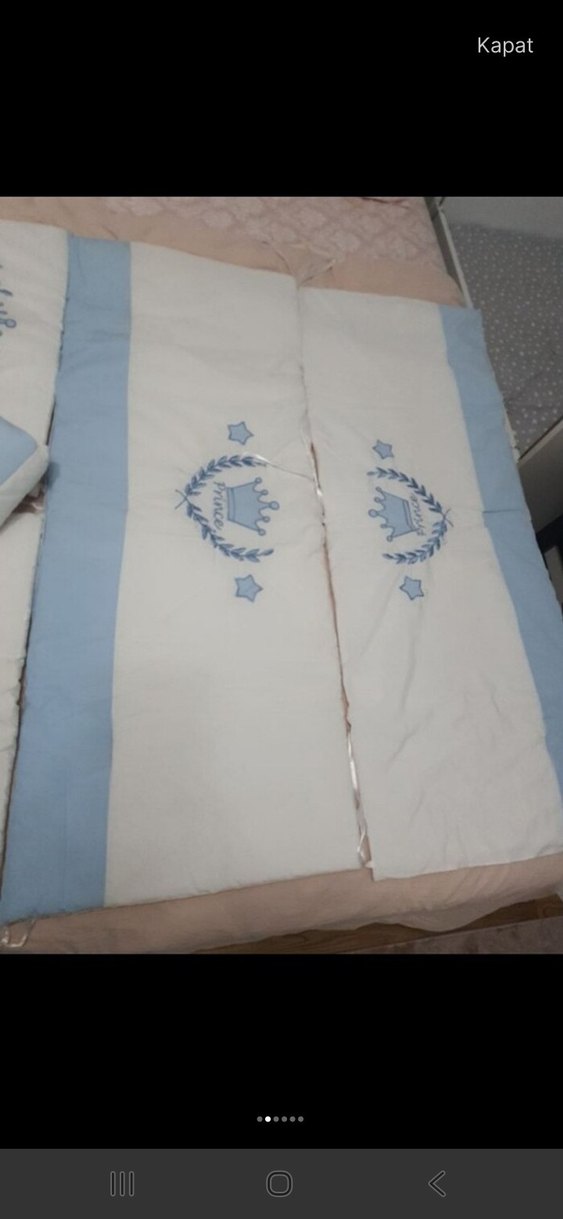 Mavi Nakışlı Çocuk Uyku Seti - Görsel 2