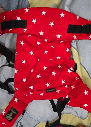 Yıldız Desenli Kırmızı Bebek Taşıyıcı - Görsel 3