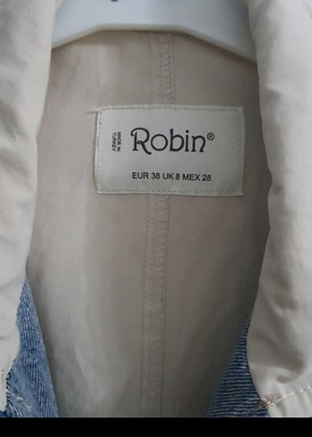 Bej Krem Denim Kombinli Kadın Ceket - Görsel 3