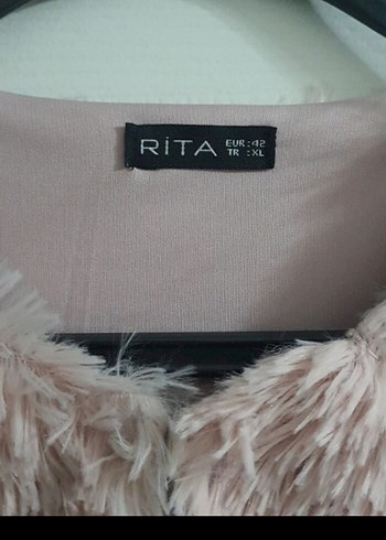 Pembe Uzun Kadın Suni Kürk Ceket - Görsel 4