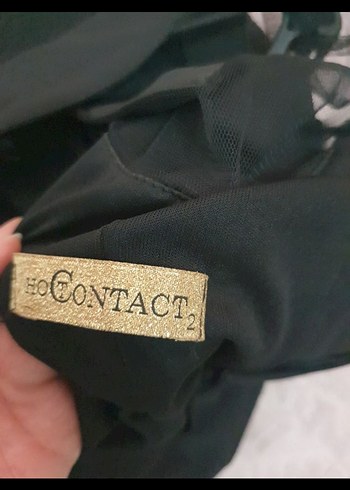 Siyah Uzun V Yaka Gotik Kadın Elbise - Görsel 4