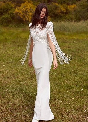 36 Beden Beyaz nikah -nişan elbisesi